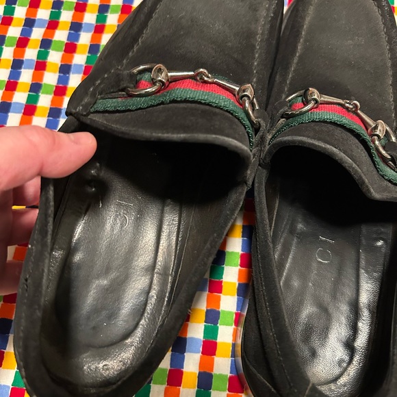GUCCI #9 loafers black suede 11002 50 8 - Picture 6 of 8